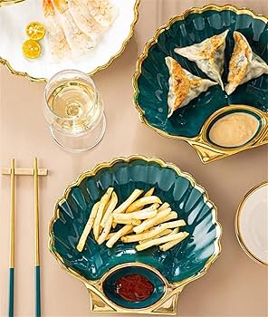 Amazon.co.jp: [EFFORTS]餃子皿 プレート 刺身皿 和食器 仕切り